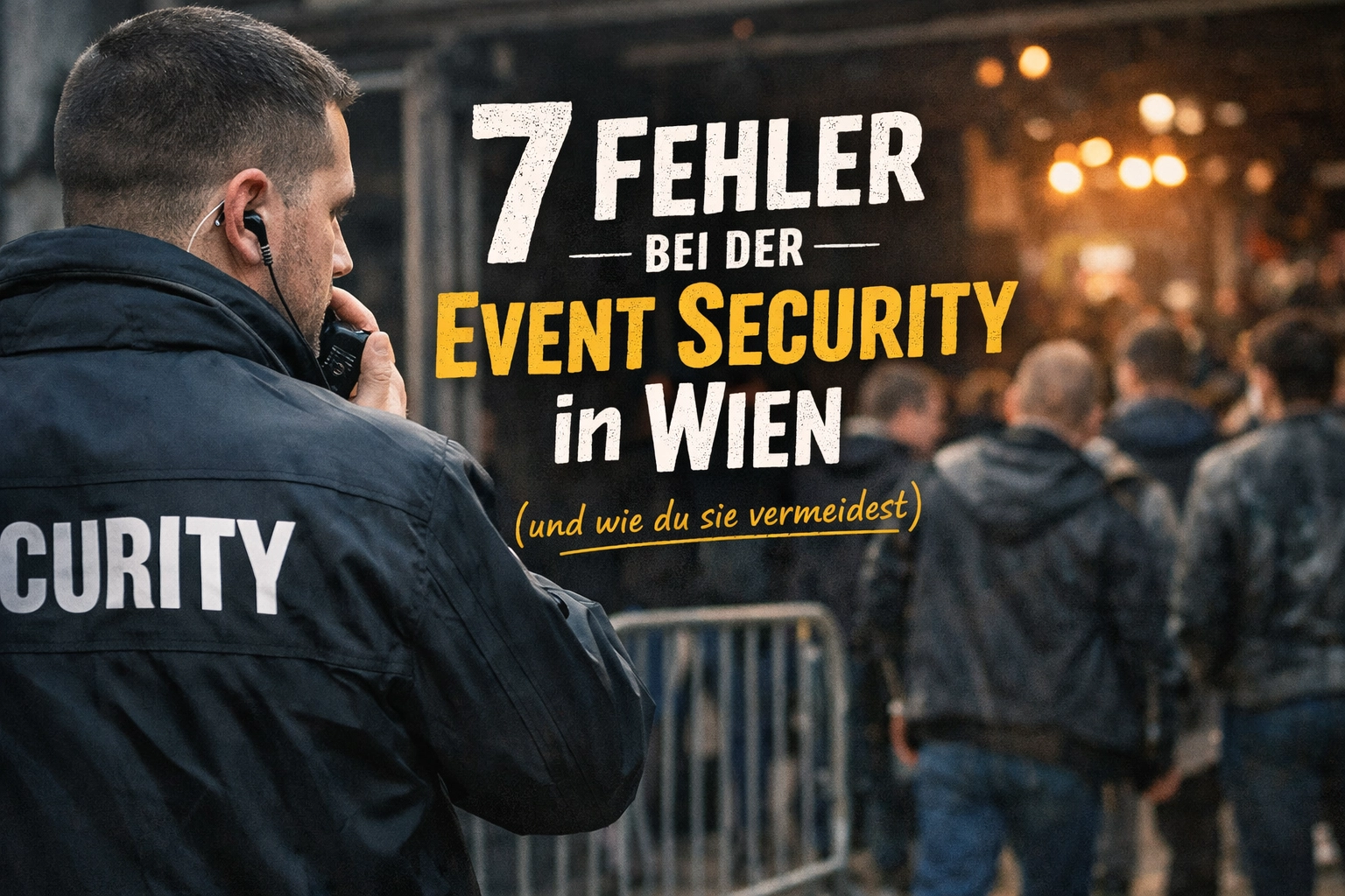 7 Fehler bei der Event Security in Wien (und wie du sie vermeidest)