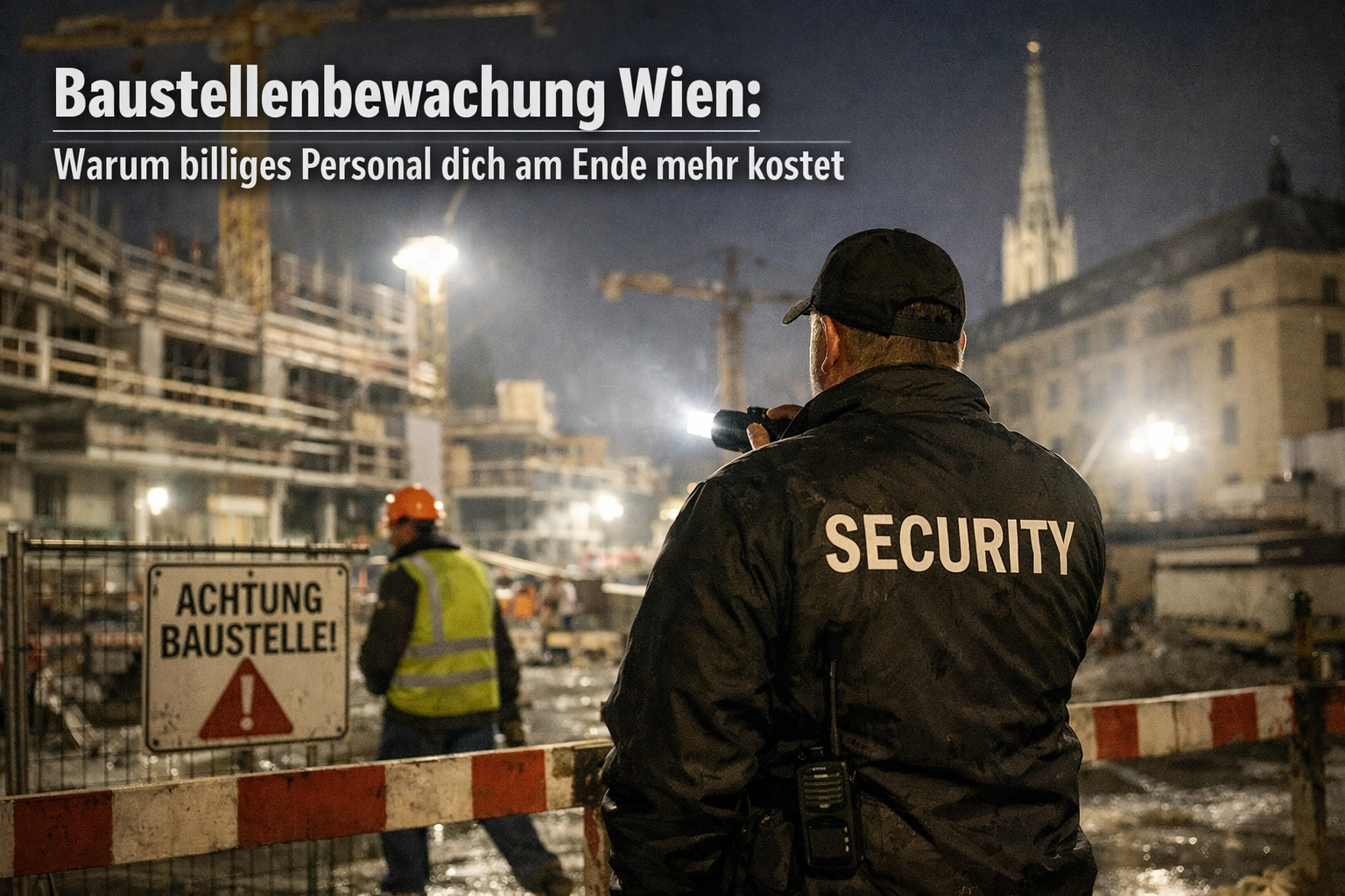 Baustellenbewachung Wien: Warum billiges Personal dich am Ende mehr kostet