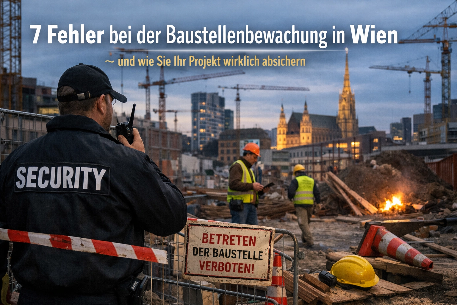 7 Fehler bei der Baustellenbewachung in Wien – und wie Sie Ihr Projekt wirklich absichern