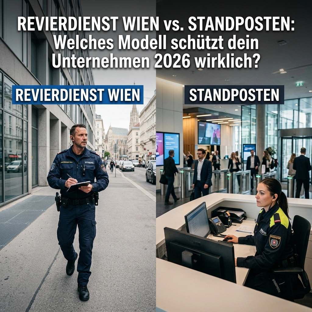 Revierdienst Wien vs. Standposten: Welches Modell schützt dein Unternehmen 2026 wirklich?
