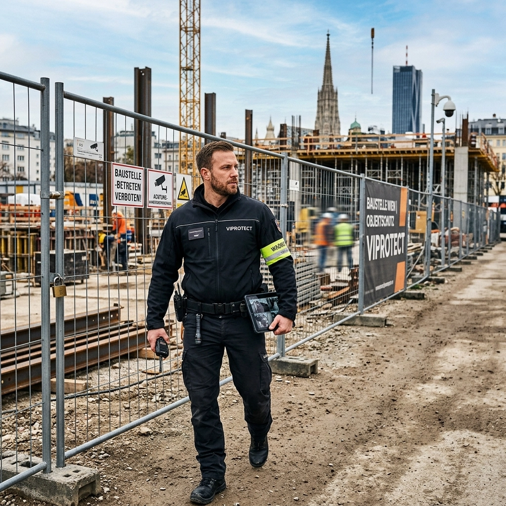 Objektschutz Baustelle Wien: 7 Fehler bei der Sicherung Ihres Geländes (und wie VIPROTECT sie sofort behebt)